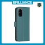 Brilliance LUX Samsung S20 Flip Book PU Genuine Leather Detachable Strong Magnetic Wallet with Card Pockets Case Green