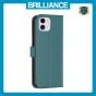 Brilliance LUX iPhone 11 Flip Book PU Genuine Leather Detachable Strong Magnetic Wallet with Card Pockets Case Green