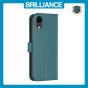 Brilliance LUX iPhone XR Flip Book PU Genuine Leather Detachable Strong Magnetic Wallet with Card Pockets Case Green