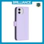 Brilliance LUX iPhone 11 Flip Book PU Genuine Leather Detachable Strong Magnetic Wallet with Card Pockets Case lavender