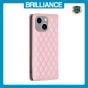 Brilliance LUX iPhone 14 Plus Flip PU Leather Holder Slots Magnetic Wallet with Card Pockets Case Pink
