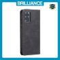 Brilliance LUX Samsung S20 Plus Flip PU Leather Stitching Colors Dark Magnetic Wallet with Card Pockets Case Black