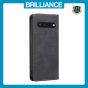 Brilliance LUX iPhone GOOGLE PIXEL7 Flip PU Leather Stitching Colors Dark Magnetic Wallet with Card Pockets Case Black