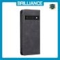 Brilliance LUX iPhone GOOGLE PIXEL7 Pro Flip PU Leather Stitching Colors Dark Magnetic Wallet with Card Pockets Case Black