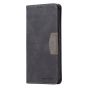 Brilliance LUX iPhone GOOGLE PIXEL 6 Pro Flip PU Leather Stitching Colors Dark Magnetic Wallet with Card Pockets Case Black