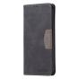 Brilliance LUX iPhone 13 Mini Flip PU Leather Stitching Colors Dark Magnetic Wallet with Card Pockets Case Black