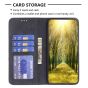 Brilliance LUX iPhone 11 Flip PU Leather Stitching Colors Dark Magnetic Wallet with Card Pockets Case Black