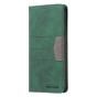 Brilliance LUX iPhone 13 Pro Max Flip PU Leather Stitching Colors Dark Magnetic Wallet with Card Pockets Case Green