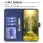 Brilliance LUX iPhone 16 Pro Flip PU Leather Retro Business linear Wallet with Card Pockets Case Blue