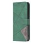 Brilliance LUX iPhone 16 Flip PU Leather Retro Business linear Wallet with Card Pockets Case Green