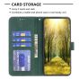 Brilliance LUX iPhone 15 Flip PU Leather Retro Business linear Wallet with Card Pockets Case Green