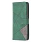 Brilliance LUX iPhone 15 Flip PU Leather Retro Business linear Wallet with Card Pockets Case Green