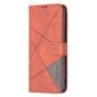 Brilliance LUX iPhone 16 Flip PU Leather Retro Business linear Wallet with Card Pockets Case Brown