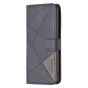 Brilliance LUX iPhone 15 Flip PU Leather Retro Business linear Wallet with Card Pockets Case Black