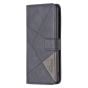 Brilliance LUX iPhone 15 Pro Flip PU Leather Retro Business linear Wallet with Card Pockets Case Black