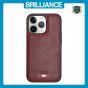 Brilliance LUX iPhone 15 Pro Max TPU PC Leather Scratch Proof Hybrid Case Red
