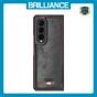 Brilliance LUX Samsung Fold3 TPU PC Leather Scratch Proof Hybrid Case Black