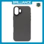 Brilliance LUX iPhone 16 Luxury Vegan Soft Premium PU Leather with Metal Camera Case Grey