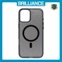 Brilliance LUX iPhone 16 Pro Bling Shiny Magnetic TPU+PC Clear Case With Lens Bracket Camera Stand Glitter Black