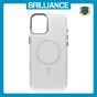 Brilliance LUX iPhone 16 Pro Bling Shiny Magnetic TPU+PC Clear Case With Lens Bracket Camera Stand Glitter White