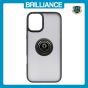 Brilliance LUX iPhone 16 Pro Max Hybrid Shell Anti-shock Ring Kickstand TPU Matte Case Black+Red