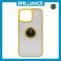 Brilliance LUX iPhone 16 Pro Max Hybrid Shell Anti-shock Ring Kickstand TPU Matte Case Yellow