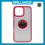 Brilliance LUX iPhone 16 Pro Max Hybrid Shell Anti-shock Ring Kickstand TPU Matte Case Red