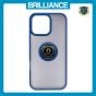 Brilliance LUX iPhone 16 Pro Max Hybrid Shell Anti-shock Ring Kickstand TPU Matte Case Royal Blue