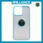 Brilliance LUX iPhone 16 Pro Max Hybrid Shell Anti-shock Ring Kickstand TPU Matte Case Blue