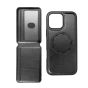 TRUSMI iPhone 16 Pro Max Magnetic Cowhide Leather Case with Card Slot Wallet Black