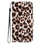 Brilliance LUX Samsung S24 Flip PU Leather Wallet 3D Print Leopard with Wrist Strap Case