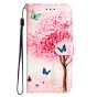 Brilliance LUX iPhone XR Flip PU Leather Wallet 3D Print Cartoon Butterfly Flower with Wrist Strap Case