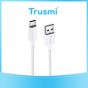TRUSMI 3A USB To Type C Braided Charging Cable White 1M