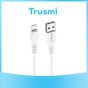 TRUSMI 2.4A USB To iPhone Charging Cable White 1M