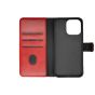 TRUSMI iPhone 14 Pro Cowhide Leather Wallet Case with Card Slot Red