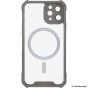 Brilliance LUX for Iphone 12 Pro Max Cow horn shell with CD lens film (electroplated button+dual color glass film) Case Gray