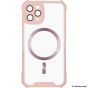 Brilliance LUX for Iphone 14 Pro Max Cow horn shell with CD lens film (electroplated button+dual color glass film) Case Pink