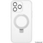 Brilliance LUX for Iphone 15 Plus Hardware Eagle Eye CD Pattern+ Leaf bracket color transmission Case White