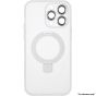 Brilliance LUX for Iphone 15 Plus Hardware Eagle Eye CD Pattern+ Leaf bracket color transmission Case White