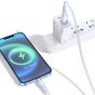 TRUSMI USB to iPhone Blue Cable