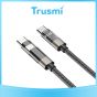 TRUSMI 60W Type C to Type C LED Braided Cable (1M)