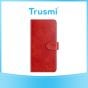 TRUSMI iPhone 14 Pro Cowhide Leather Wallet Case with Card Slot Red