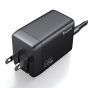 TRUSMI 45W Black Dual Type C & USB Power Adapter w/ Type C to Type C Cable