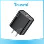 TRUSMI 20W Dual USB & Type-C Black Fast Charger