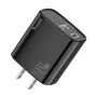 TRUSMI 20W Dual USB & Type-C Black Fast Charger
