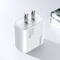 TRUSMI 20W White Dual Type C & USB Power Adapter w/ Type C to Type C Cable
