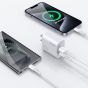 TRUSMI 20W White Dual Type C & USB Power Adapter w/ Type C to Type C Cable