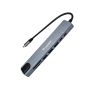 TRUSMI DS01-02 USB C Hub 100W – HDMI, RJ45, USB 3.0×2, Type-C×2, SD/TF Card Reader Adapter