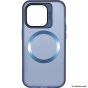 Brilliance LUX iPhone 14 Pro Lens holder transparent CD pattern Case Blue