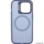 Brilliance LUX iPhone 14 Pro Lens holder transparent CD pattern Case Blue
